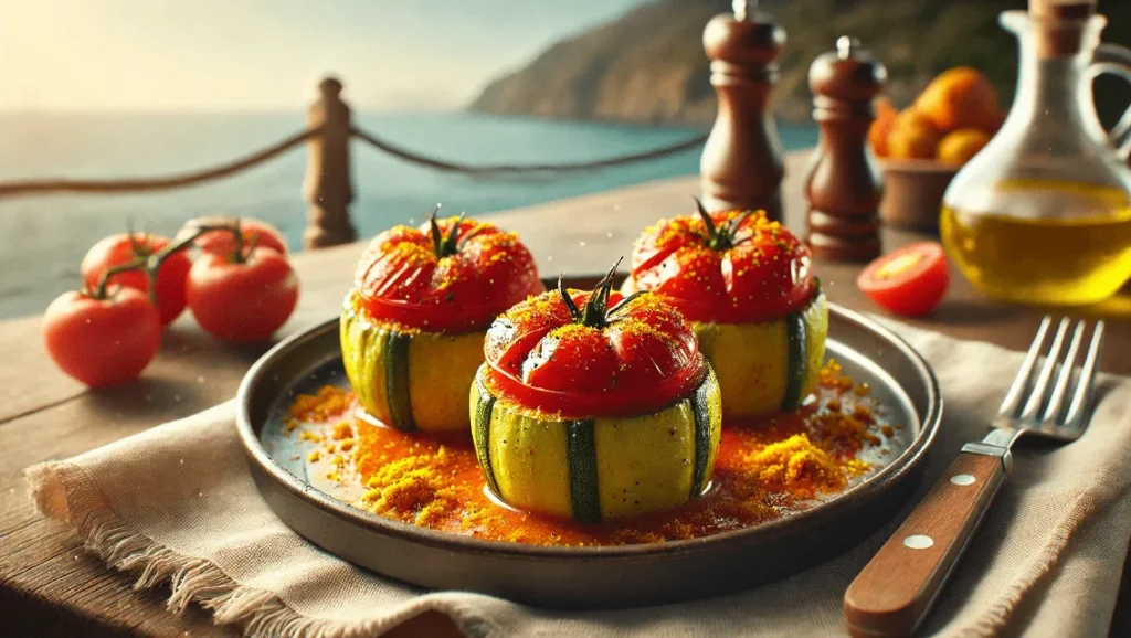 recettes tomates farcies aux courgettes et au curcuma