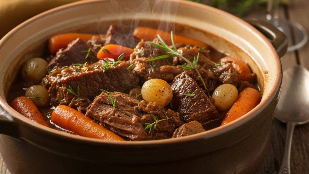 Bœuf Braisé aux Carottes : La Recette Familiale Qui Cuit Toute Seule et Fait L'Unanimité