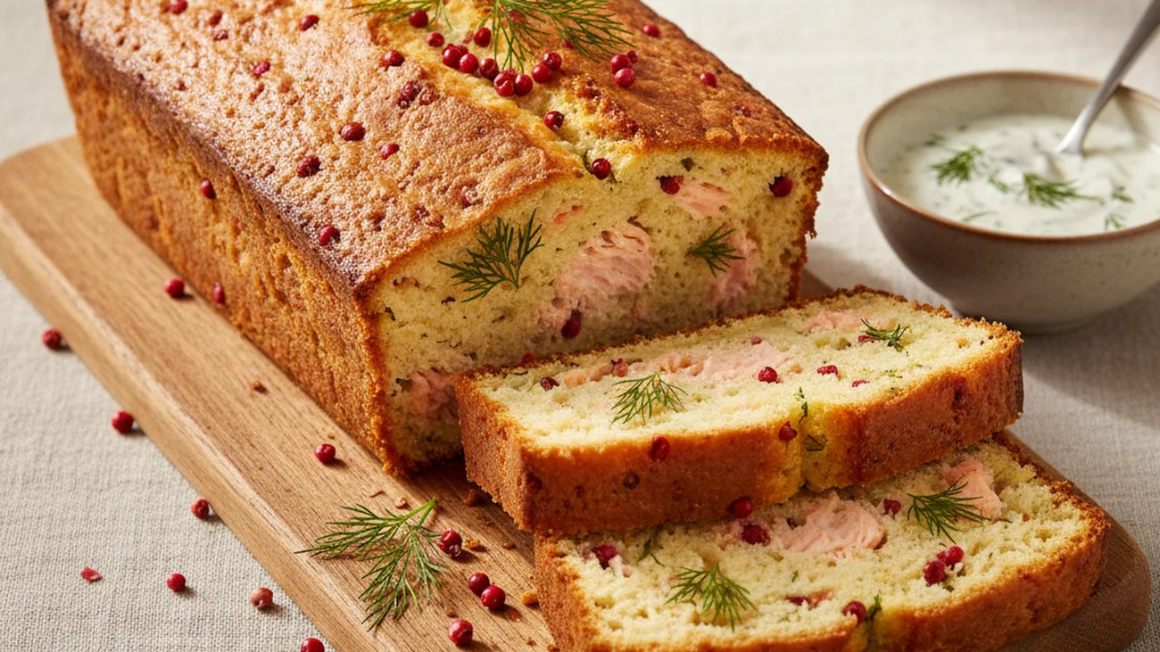 Ce cake au saumon aux baies roses détrône tous les cakes salés de vos buffets