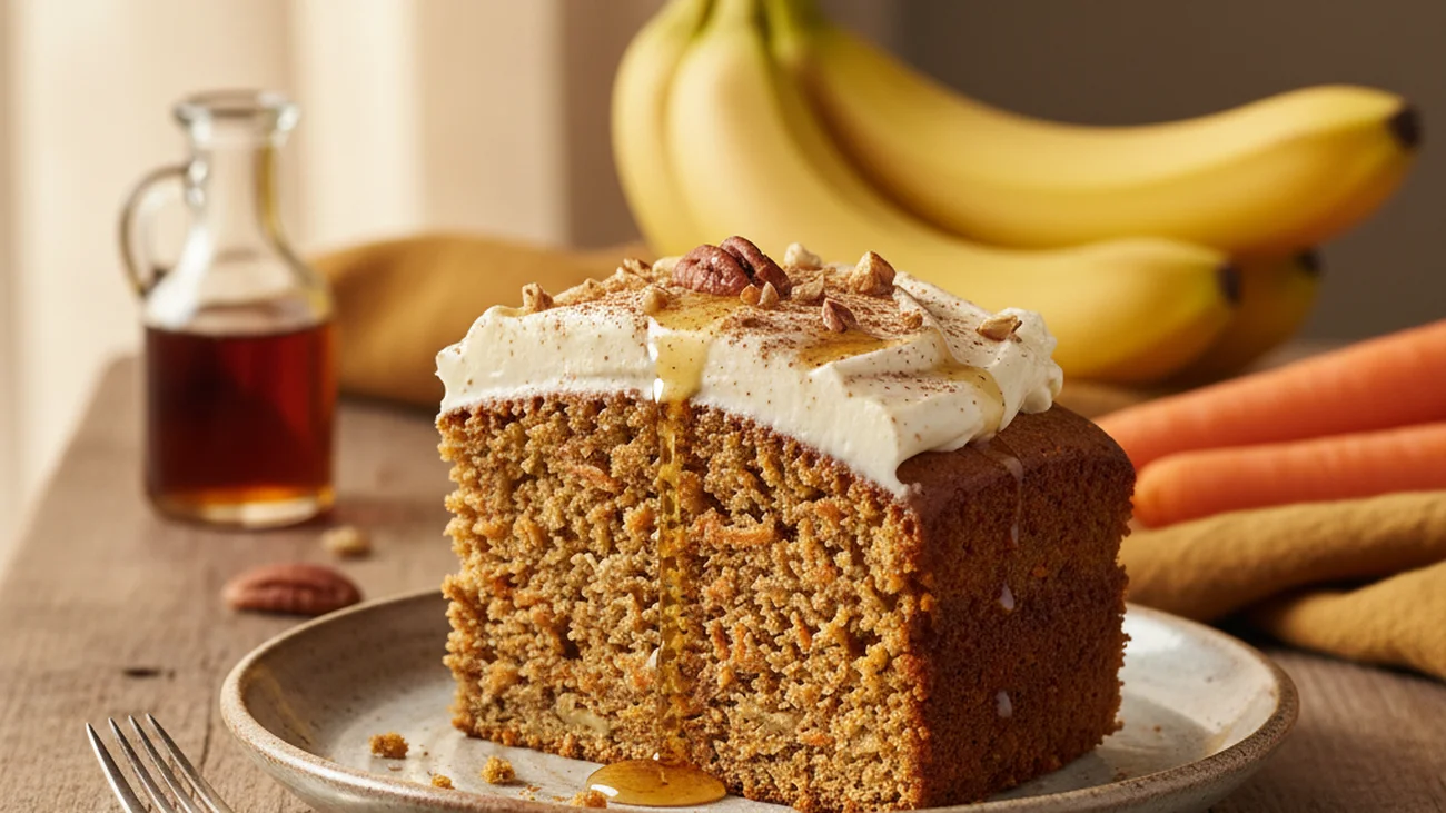Ce cake vegan carotte-banane est le goûter que tout le monde réclame à la maison