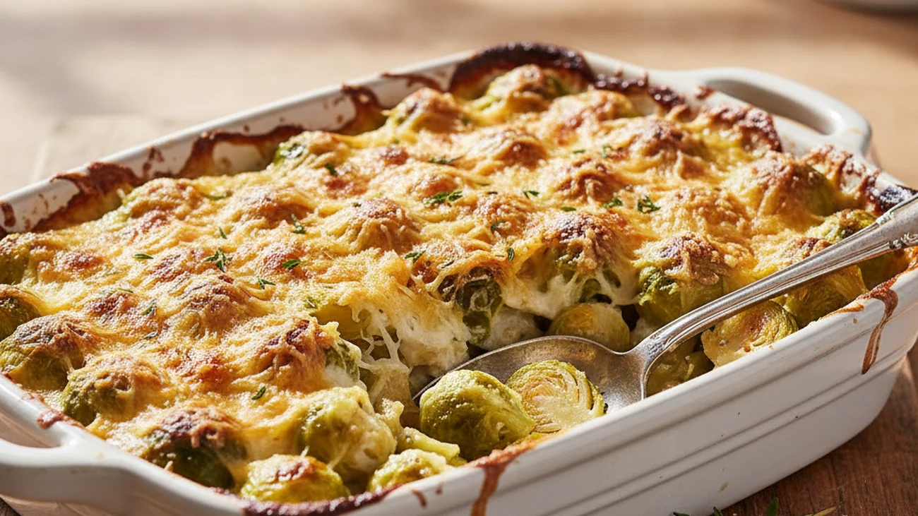 Choux de Bruxelles gratinés au parmesan