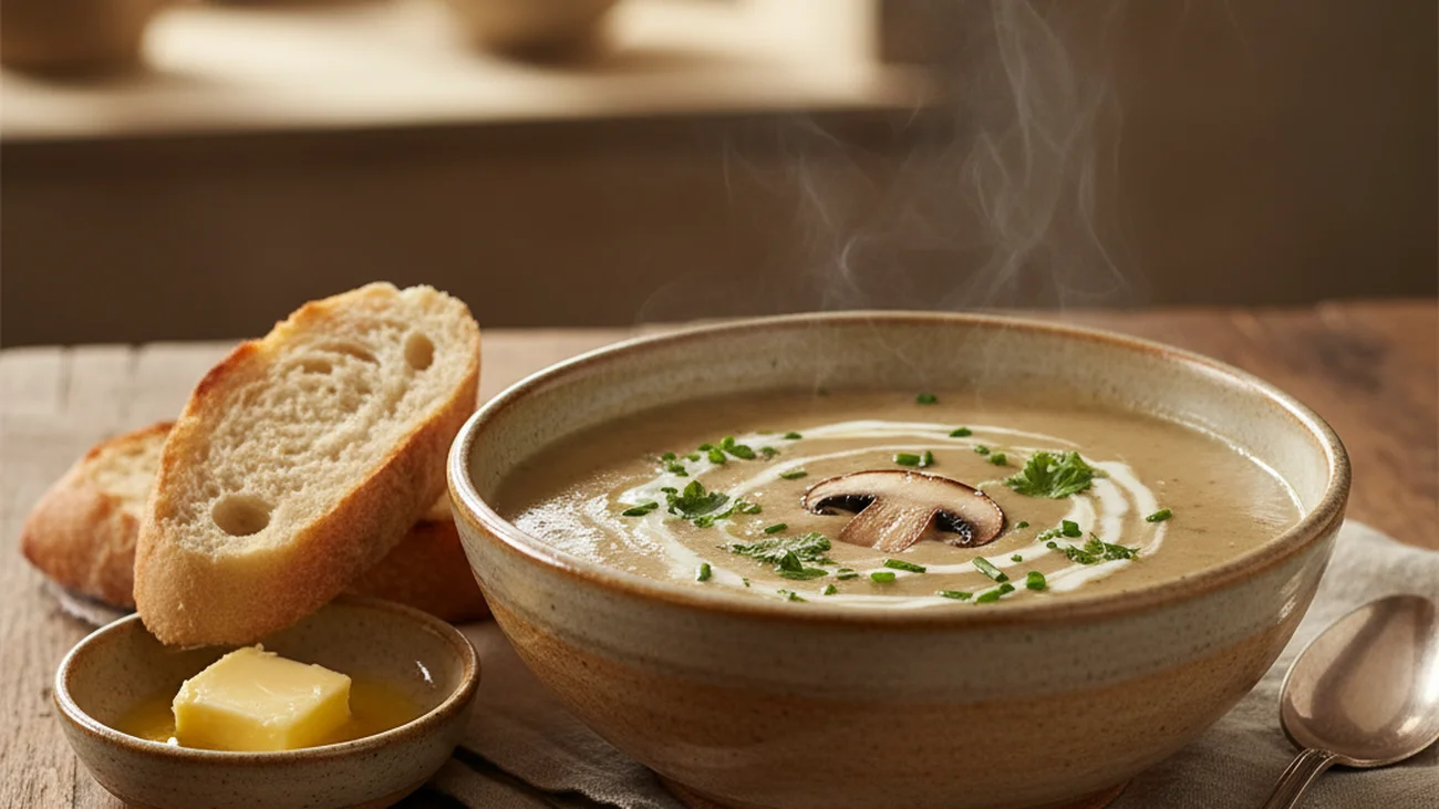 Crème de champignons maison