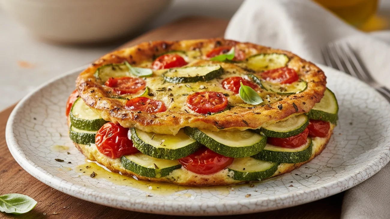 Flan de courgettes et tomates
