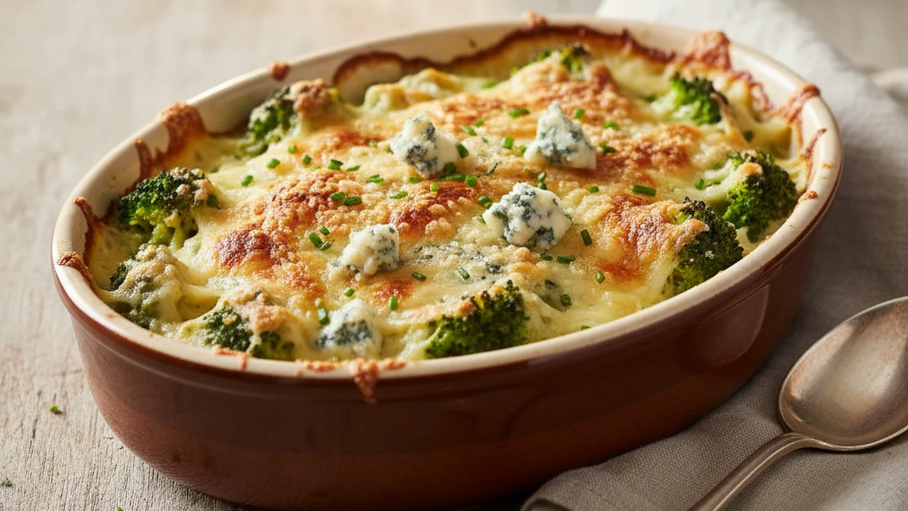 Gratin de Brocolis au Roquefort : Le Plat Qui Réconcilie Tout le Monde Avec les Légumes