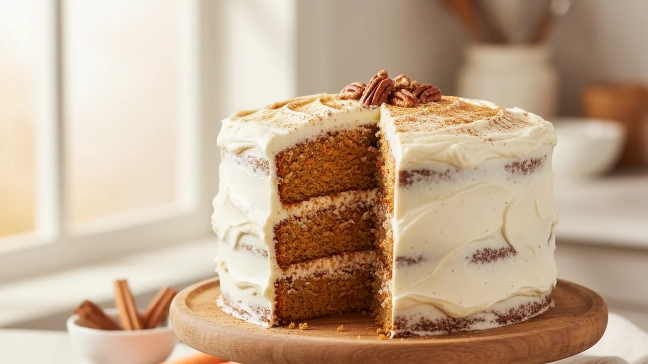 Le carrot cake parfait : moelleux, épicé, et avec ce glaçage cream cheese qui fait tout