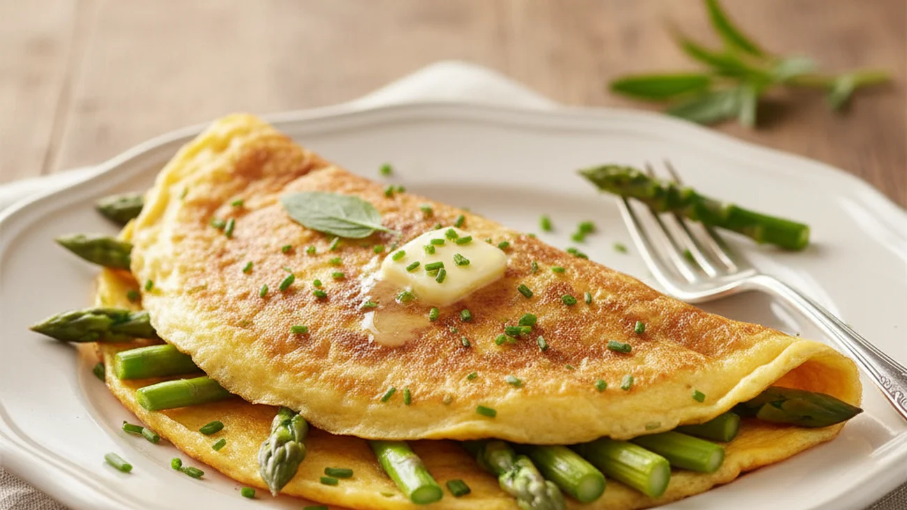 Omelette aux asperges vertes