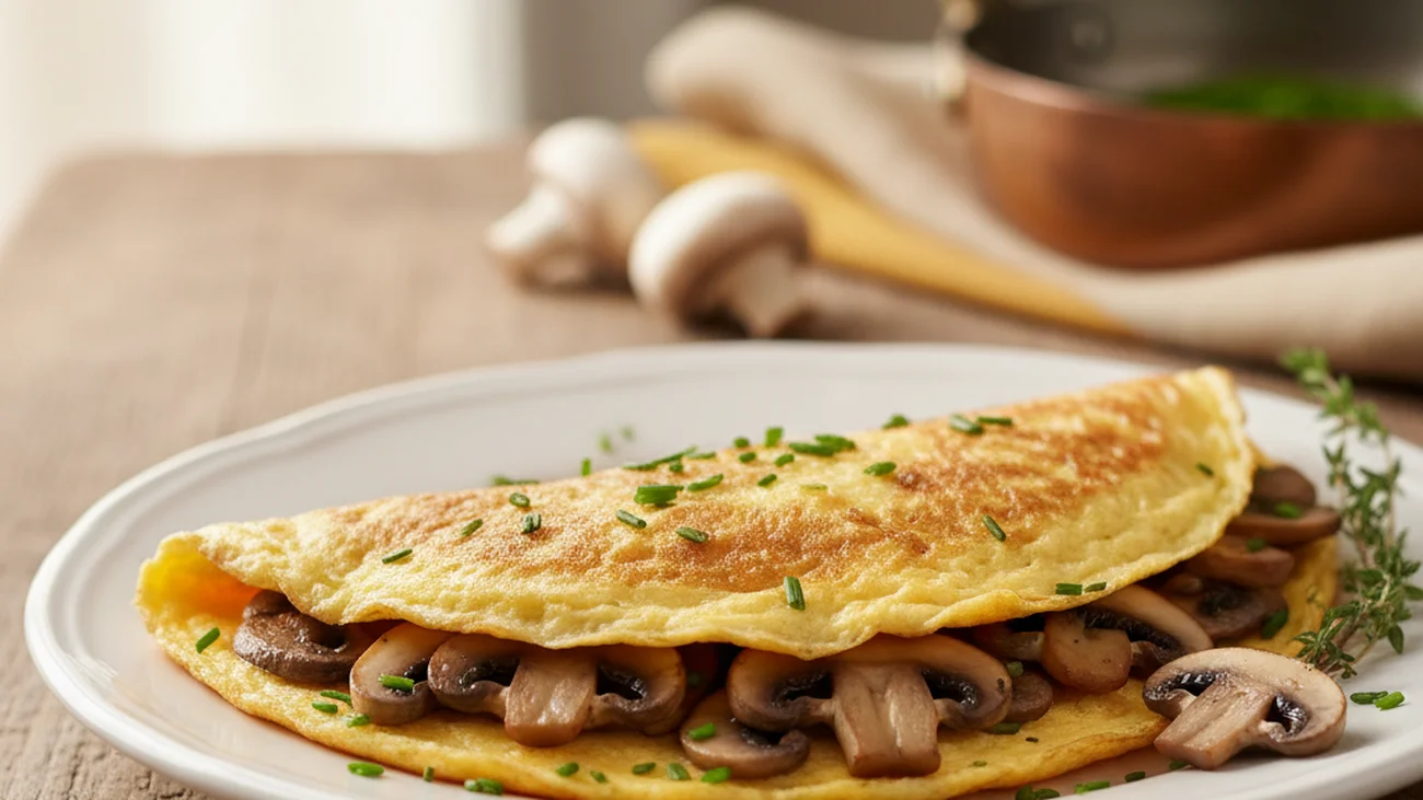 Omelette aux champignons