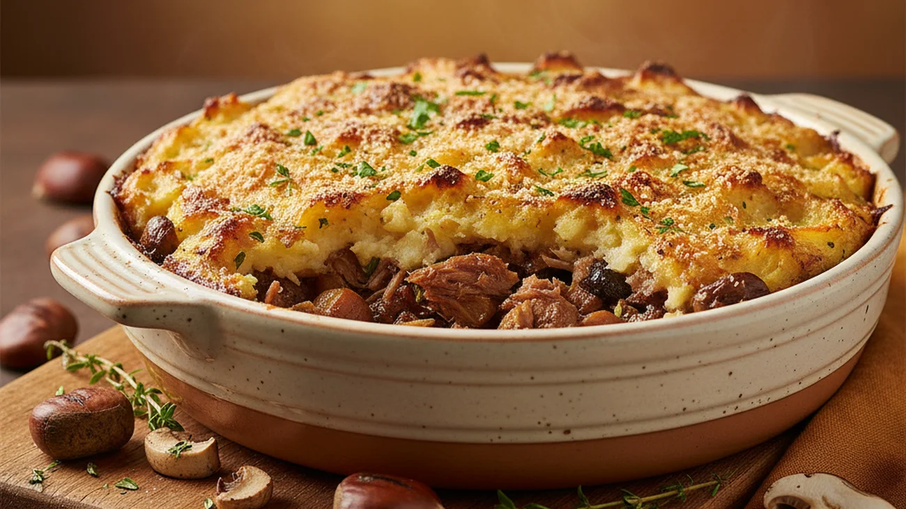 Parmentier de Canard Confit aux Châtaignes et Cèpes : Le Gratin d'Automne Qui Impressionne Sans Effort