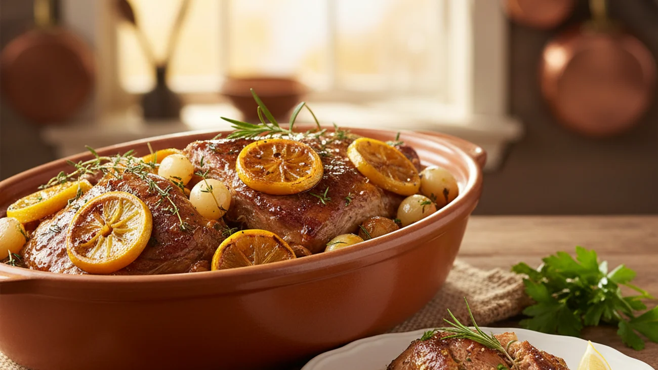 Épaule de Veau au Citron : La Recette Mijotée Fondante Que Vous Oubliez Sur le Feu
