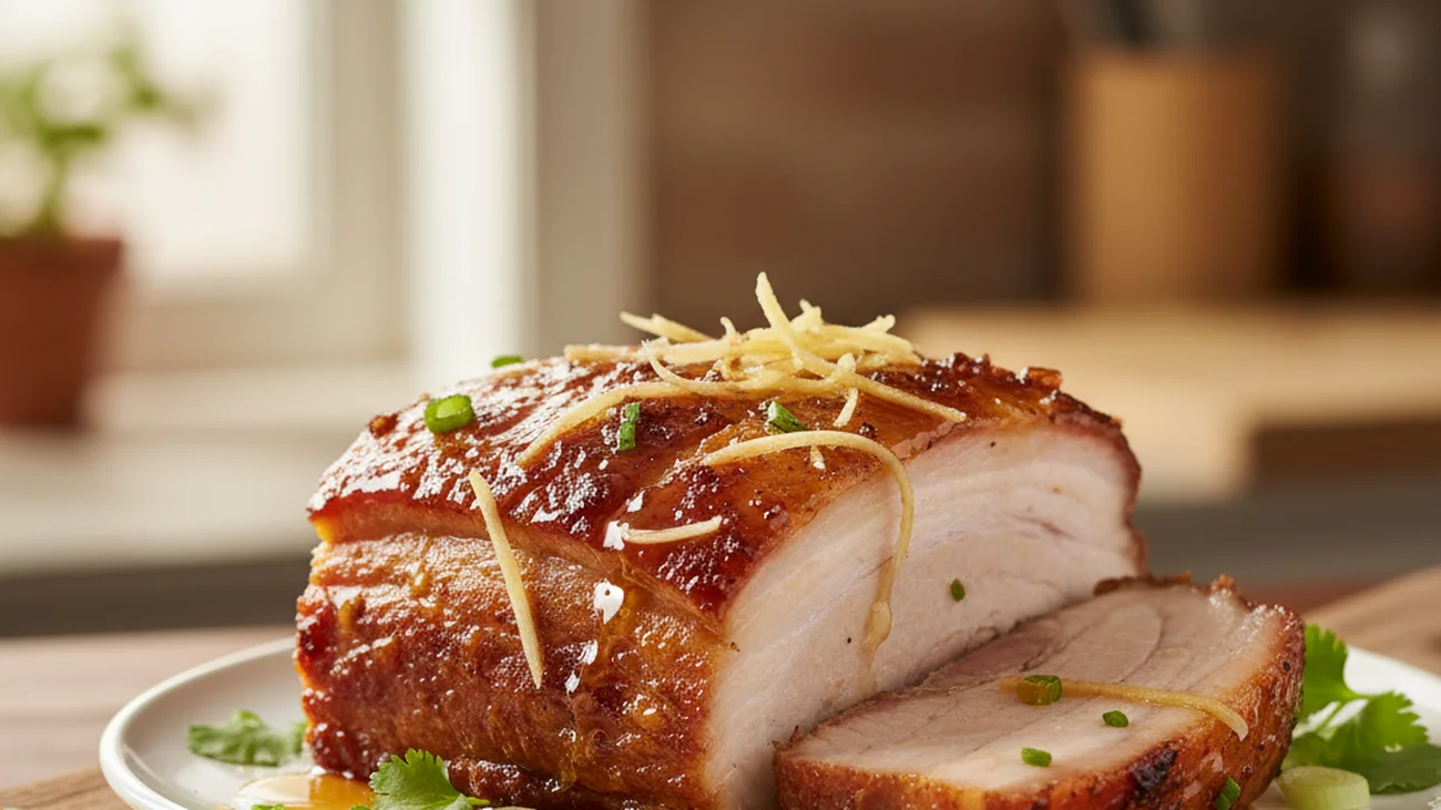 Poitrine de porc confite miel-gingembre : le secret des rôtis asiatiques qui fondent en bouche