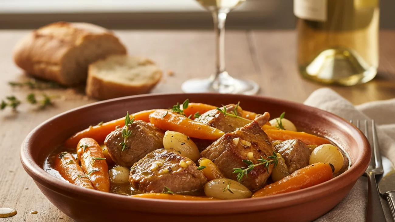 Sauté de Veau aux Carottes : La Recette Fondante au Vin Blanc Qui Parfume Toute la Maison