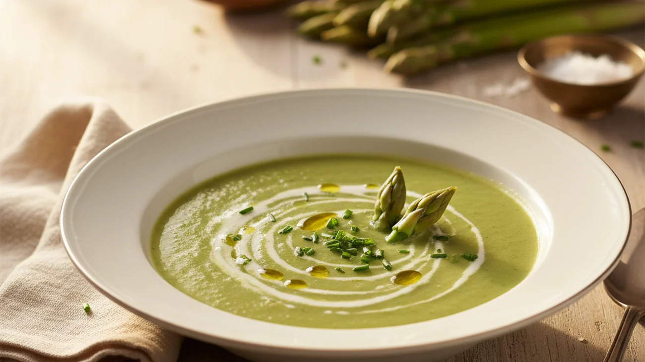 Velouté d'Asperges Vertes : La Soupe Élégante en 20 Min Qui Impressionne Tout le Monde