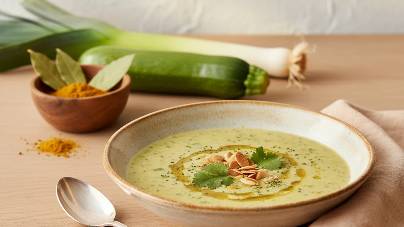 Velouté de Courgettes et Poireaux au Curry : La Soupe Légère et Parfumée Prête en 20 Minutes