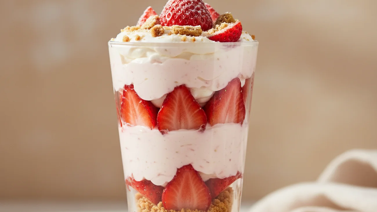 Verrine fraises mascarpone speculoos